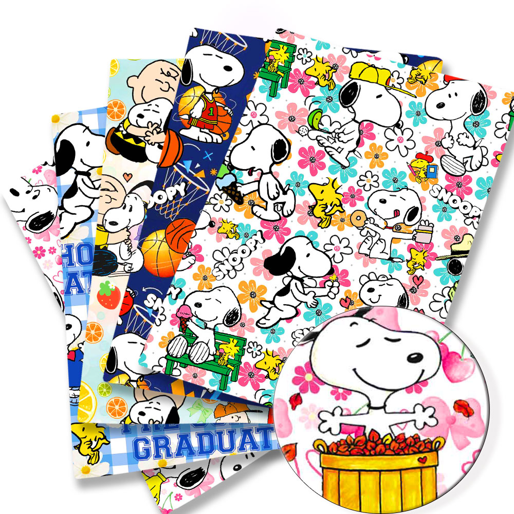 Sewing Textiles - Tecido TAKARA TOMY Snoopy 140x50CM, Tecido