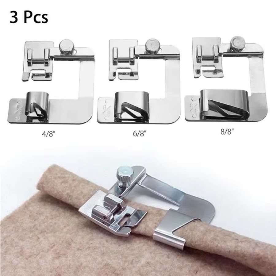Sewing Roll - 1-3 Peças Calcador de Bainha Enrolada