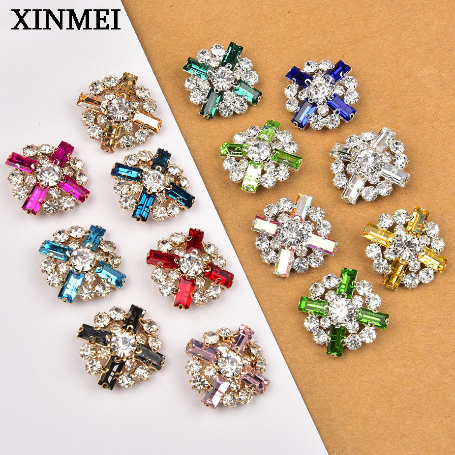 Button Hole Cutter - Botões de haste de strass flor
