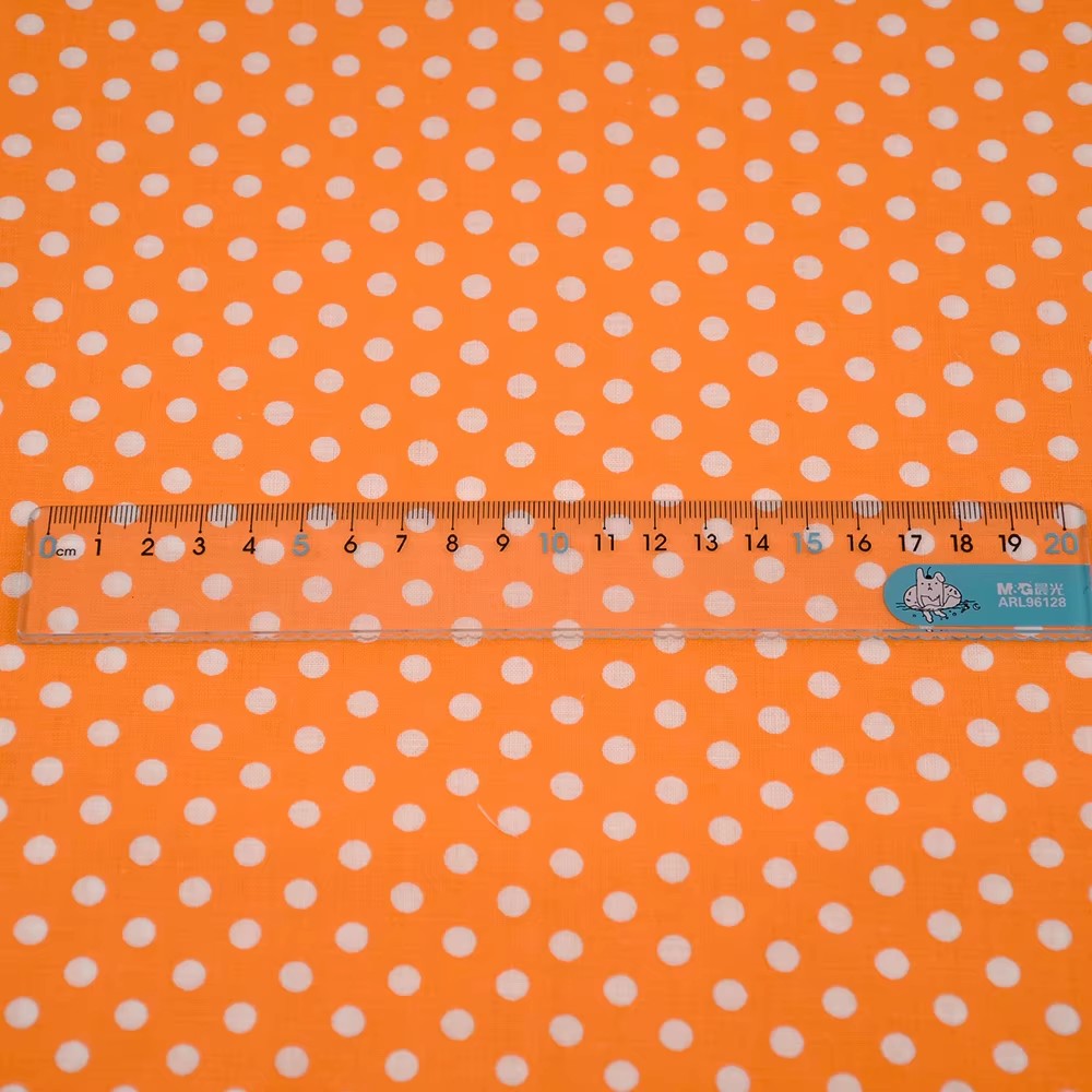 50x150cm branco laranja bolinh - Sewing Textiles avaliação e preço