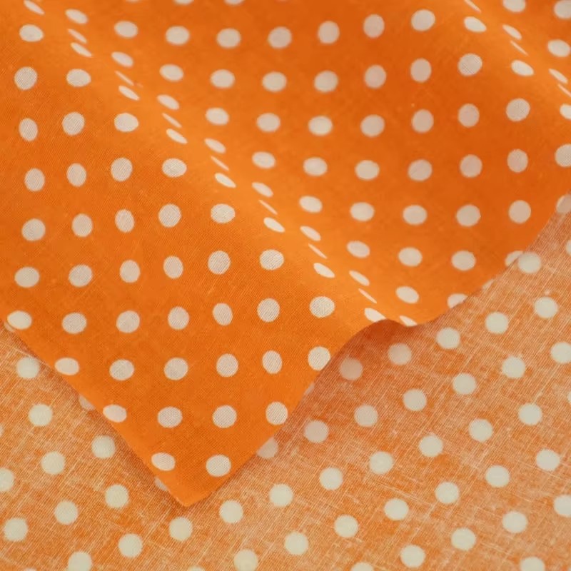 50x150cm branco laranja bolinh - Sewing Textiles avaliação e preço