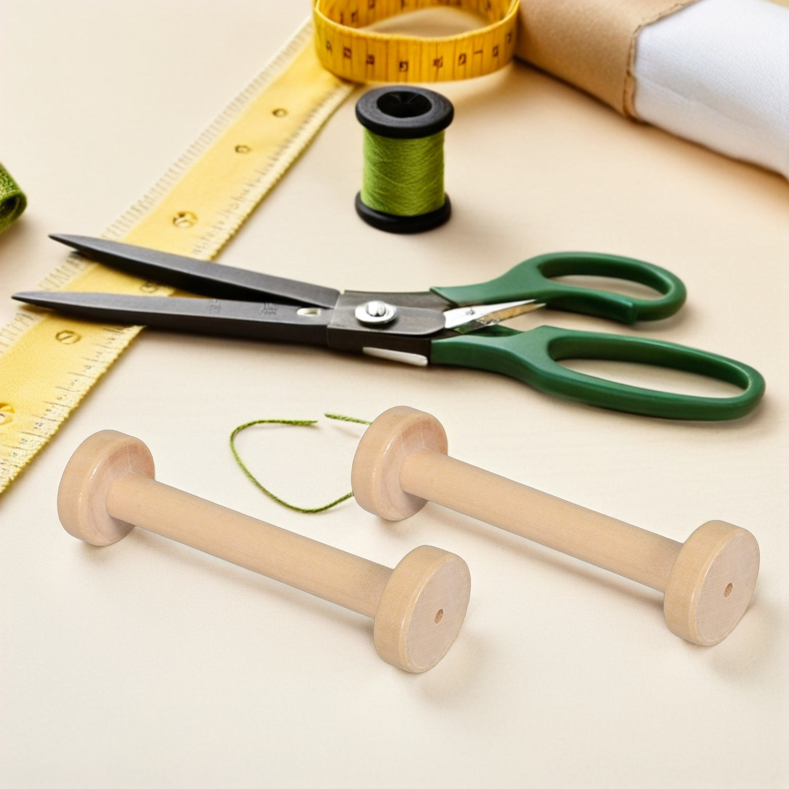 5 Peças de Bobinas de Madeira  - Sewing Textiles avaliação e preço