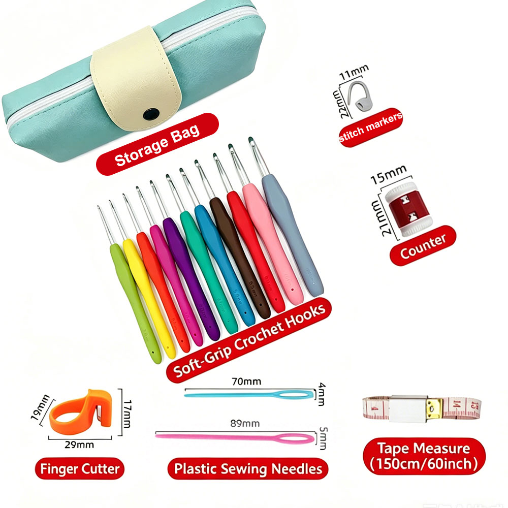 Kit de Agulhas de Crochê com 3 - Sewing Necessities avaliação e preço